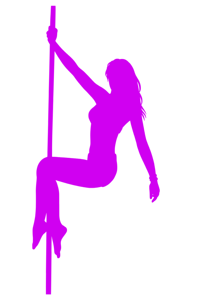 Pole Dancer Climbing Up Pole